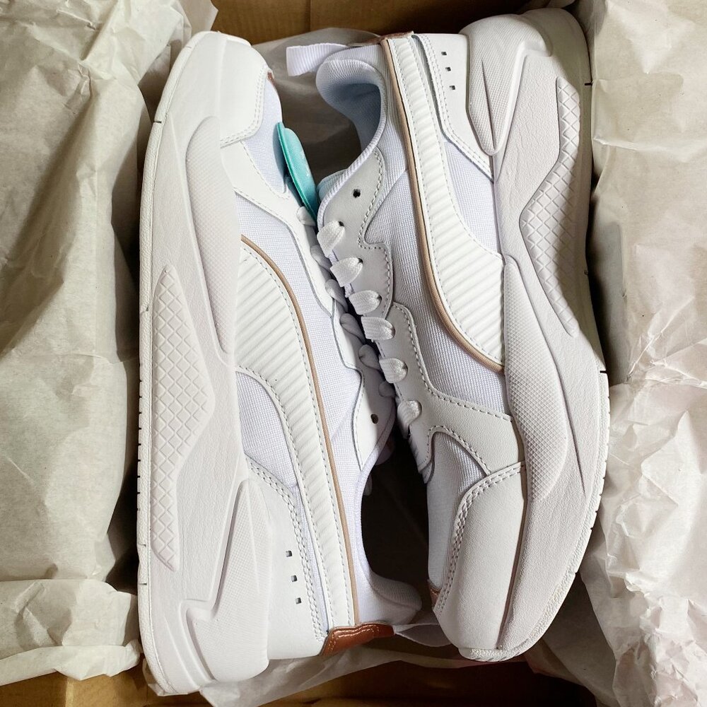 NIB PUMA X-Ray Metallic Women's Sneaker White/Rose Gold Size 9.
